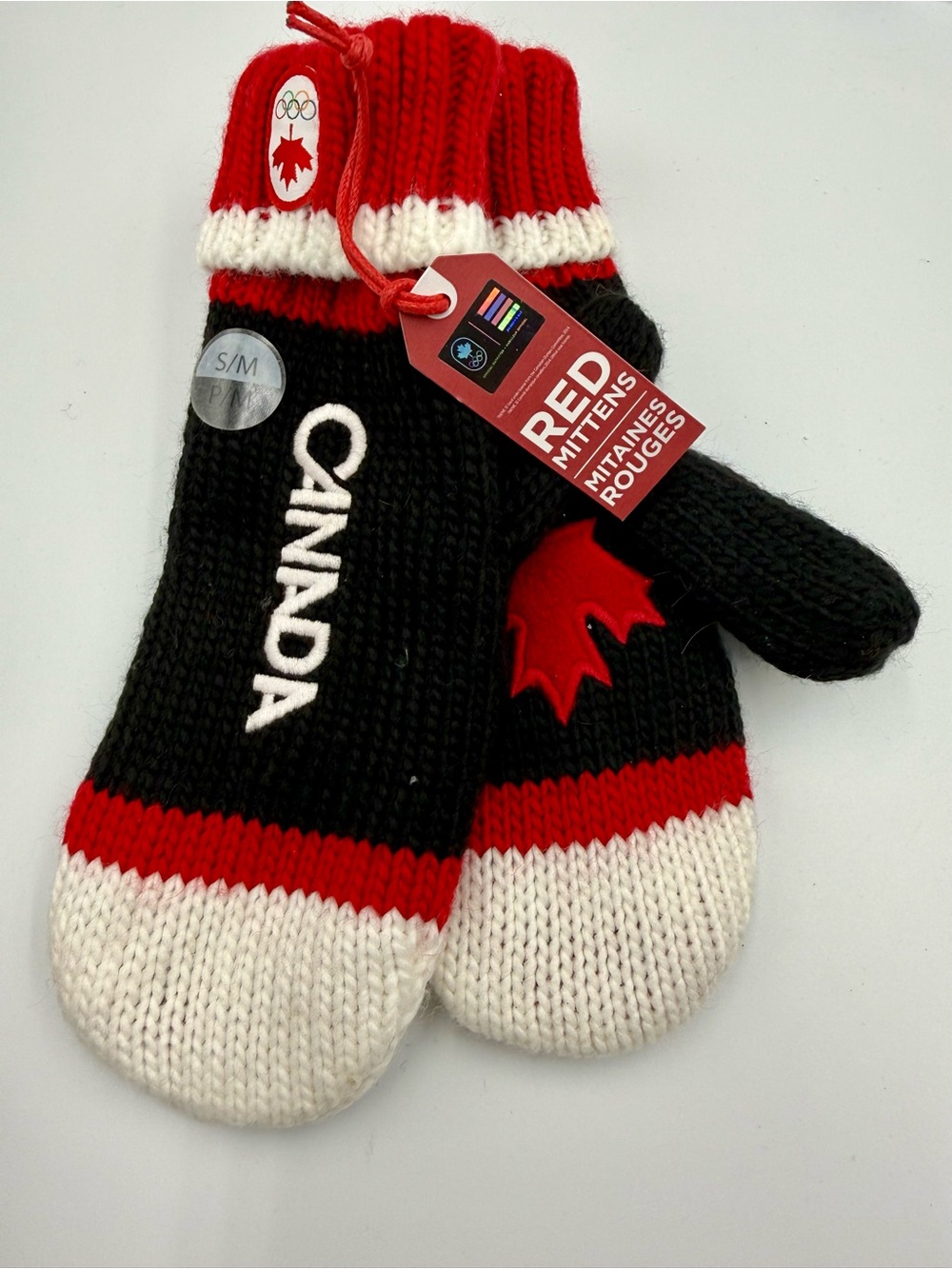 Canada Knit Mittens - HBC Hudsons Bay CANADA Olympics Knit RED mittens s/m